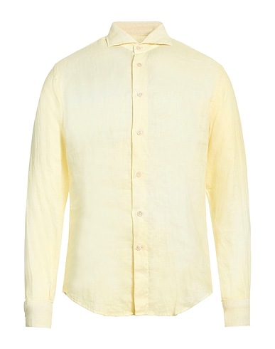 ELEVENTY Linen shirt PLATINUM Pastel yellow 100% Linen