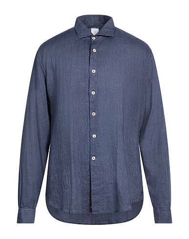 ELEVENTY Camisa de lino PLATINUM Azul francés 100% Lino