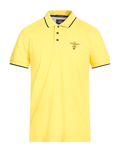 AERONAUTICA MILITARE Polo shirt ESSENTIAL Yellow 100% Cotton
