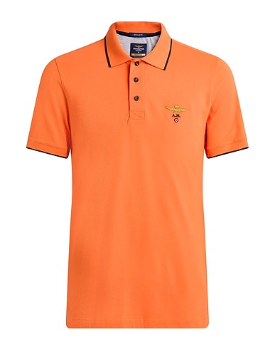 AERONAUTICA MILITARE Polo shirt ESSENTIAL Orange 100% Cotton