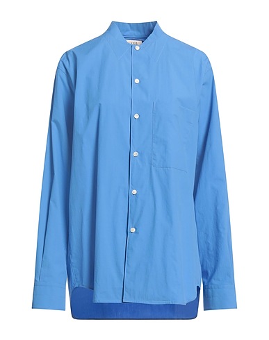 QUIRA Solid colour shirts & blouses Azure 100% Cotton