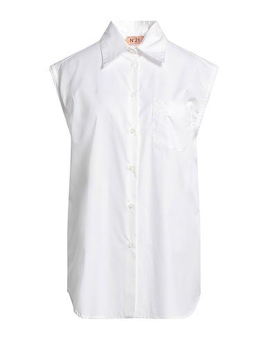 N°21 Solid color shirts & blouses White 100% Cotton
