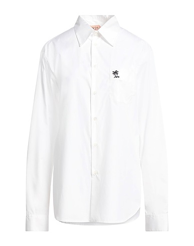 N°21 Solid color shirts & blouses White 100% Cotton