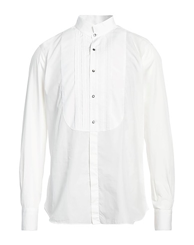 ALESSANDRO GHERARDI Solid color shirt White 100% Cotton