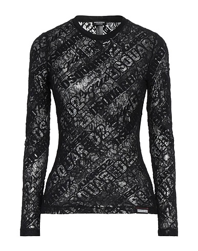 DSQUARED2 Undershirt UNDERWEAR Black 71% Cotton, 24% Polyamide, 5% Elastane