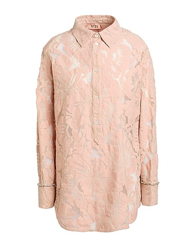 N°21 Camicie e bluse in pizzo Cipria 48% Cotone, 47% Poliammide, 5% Elastan