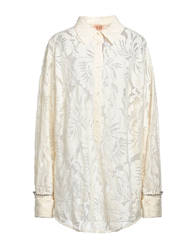 N°21 Camicie e bluse in pizzo Avorio 48% Cotone, 47% Poliammide, 5% Elastan