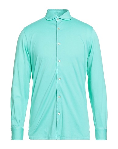 FEDELI Μονόχρωμο πουκάμισο Ανοιχτό πράσινο 100% Βαμβάκι
