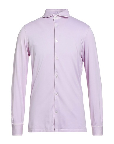 FEDELI Solid colour shirt Lilac 100% Cotton