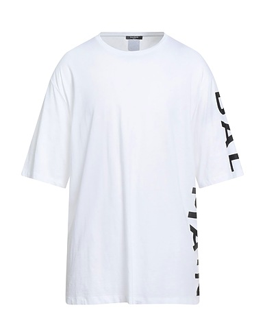 BALMAIN T-shirt White 100% Cotton, Silicone