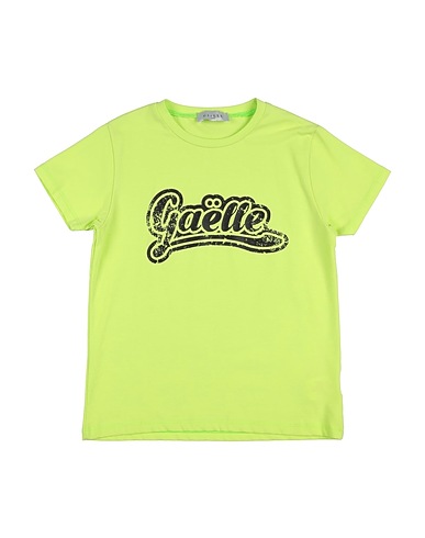 GAëLLE Paris T-shirt Verde lime 93% Cotone, 7% Elastan