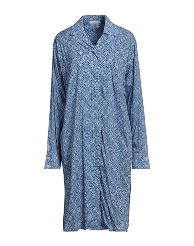 FEDELI Midi dress Blue 95% Cotton, 5% Elastane