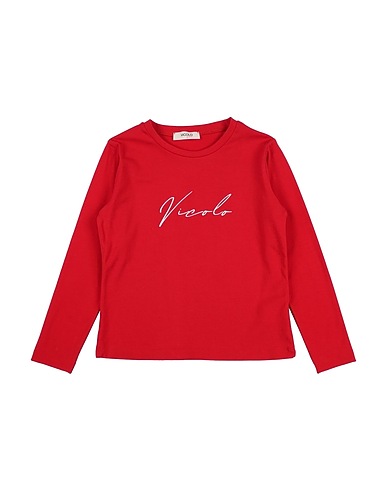VICOLO T-shirt Red 93% Cotton, 7% Elastane