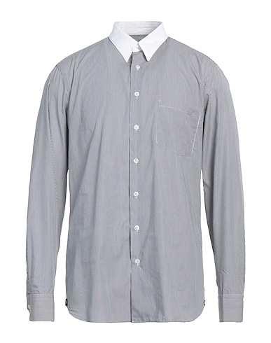 LARDINI Striped shirt Charcoal 100% Cotton