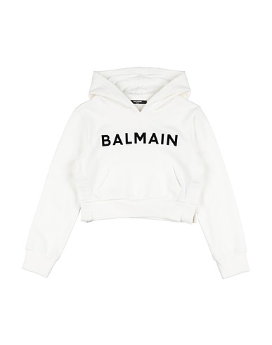 BALMAIN Felpa Bianco 100% Cotone, Elastan