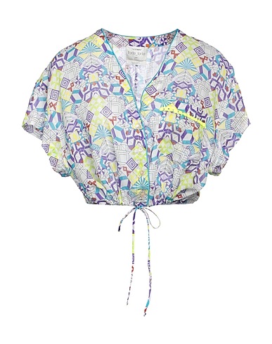 FORTE_FORTE Patterned shirts & blouses White 73% Cotton, 27% Silk, Viscose, Cupro