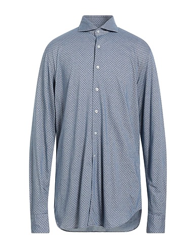 ALESSANDRO GHERARDI Patterned shirt Sky blue 100% Cotton