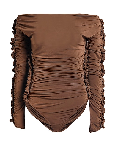 SAINT LAURENT Топ-боди 95% Вискоза, 5% Эластан