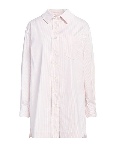 HEVÒ Striped shirt Light pink 60% Cotton, 35% Polyester, 5% Elastane