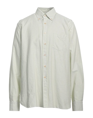 ALESSANDRO GHERARDI Striped shirt Light green 100% Cotton