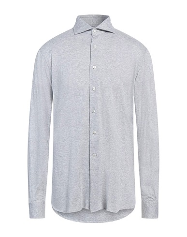 ALESSANDRO GHERARDI 無地シャツ ライトグレー コットン 100%