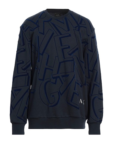 ARMANI EXCHANGE Sweatshirt Midnight blue 100% Cotton, Elastane