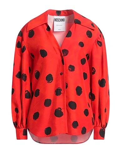 MOSCHINO Patterned shirts & blouses Tomato red 100% Viscose