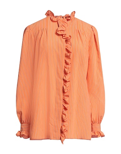ALBERTA FERRETTI Striped shirt Orange 85% Viscose, 15% Polyamide
