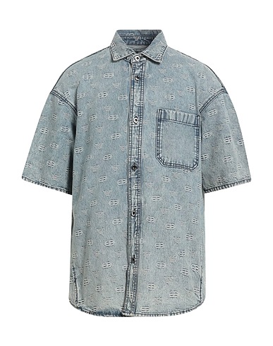 EMPORIO ARMANI Denim shirt Blue 100% Cotton