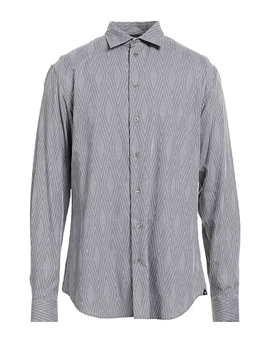 EMPORIO ARMANI 柄入りシャツ グレー コットン 100%