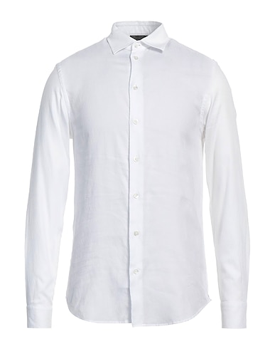 EMPORIO ARMANI Patterned shirt White 100% Cotton