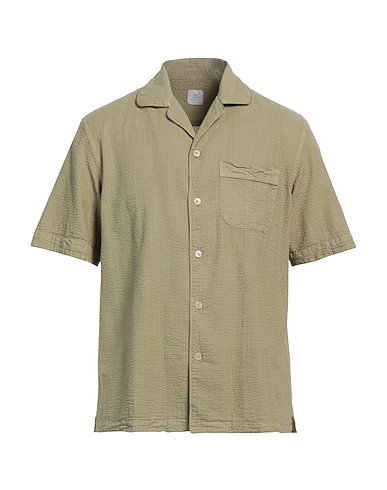 ELEVENTY Solid color shirt PLATINUM Military green 100% Cotton