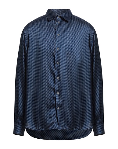 EMPORIO ARMANI Camicia fantasia Avio 100% Poliestere