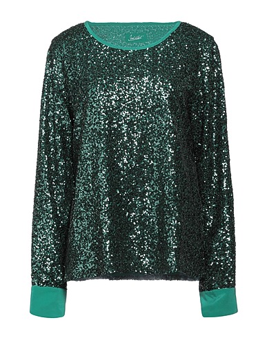 JADICTED Top Verde smeraldo 100% Poliestere