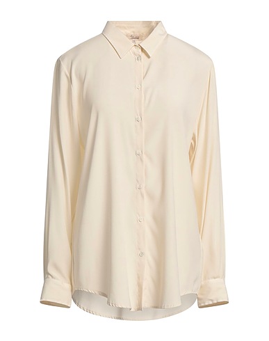 HER SHIRT HER DRESS Solid colour shirts & blouses Ivory 94% Silk, 6% Lycra®