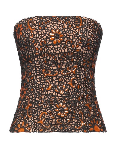 MOSCHINO Bustier Black 100% Polyamide, PVC - Polyvinyl chloride