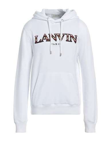 LANVIN Hooded track jacket  White 100% Cotton
