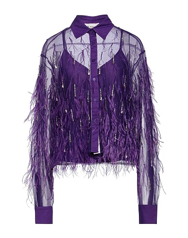 DES_PHEMMES Hemden Violett 100% Nylon, Straussenfedern