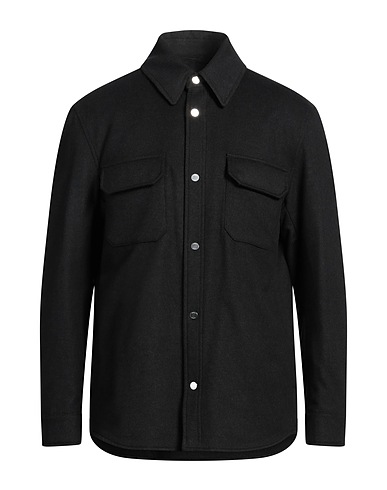 DUNHILL Solid colour shirt Charcoal 67% Wool, 20% Mulberry silk, 13% Cashmere