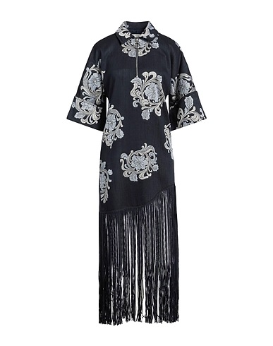 CEDRIC CHARLIER Long dress Navy blue 88% Acrylic, 12% Polyester, Cotton