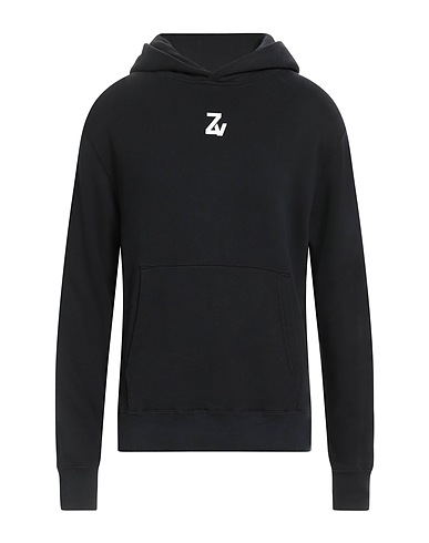 ZADIG&VOLTAIRE Hooded track jacket  Black 81% Cotton, 19% Polyester