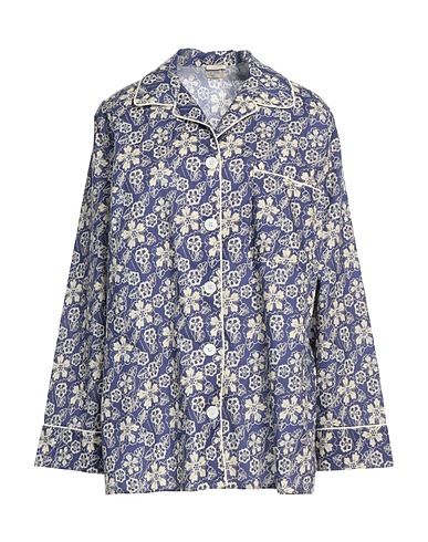 MASSIMO ALBA Floral shirts & blouses Blue 100% Cotton