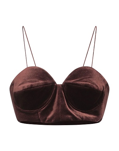 ALEX PERRY Top Dark brown 95% Polyester, 5% Elastane