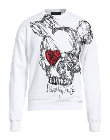 DSQUARED2 Sweatshirt Weiß 100% Baumwolle