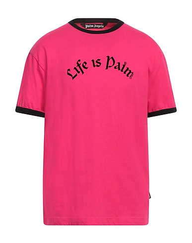 PALM ANGELS T-shirt Fuchsia 100% Cotton, Polyester, Viscose