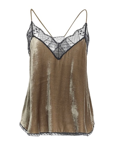ZADIG&VOLTAIRE Caraco Vert militaire 80% Viscose, 20% Soie