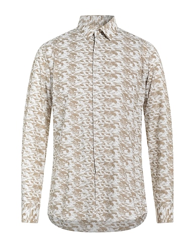 LAB. PAL ZILERI Patterned shirt Khaki 100% Cotton