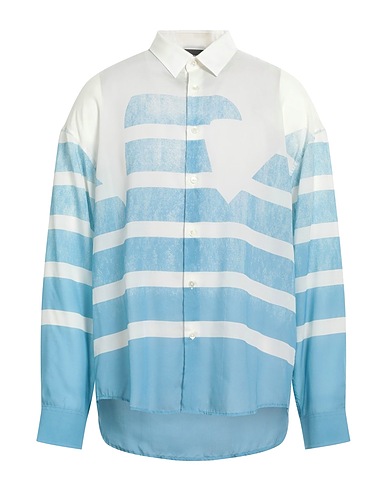 EMPORIO ARMANI Camicia a righe Blu chiaro 100% Lyocell