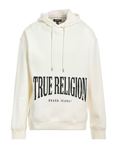 TRUE RELIGION Hooded track jacket  Ivory 74% Cotton, 26% Polyester