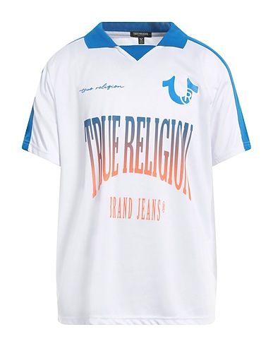 TRUE RELIGION Polo shirt White 100% Polyester